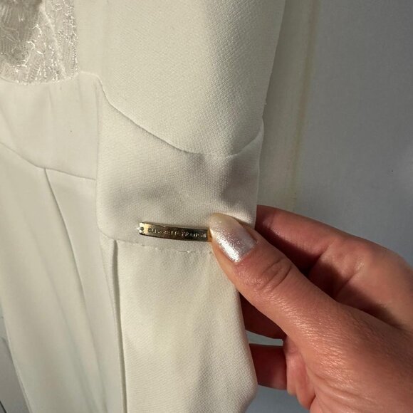 The Perfect most Glamorous White Jumpsuit! Elegant with a seamless fit! - Picture 8 of 8